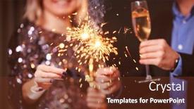  Presentation with champagne - Beautiful slide deck featuring image-of-couple-with-champagne backdrop and a tawny brown colored foreground