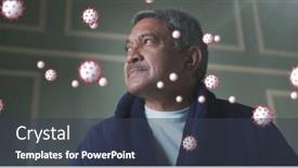  Presentation with global-health - Presentation enhanced with image-of-covid-19-cells background and a tawny brown colored foreground