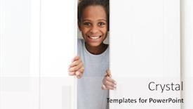  Presentation with hide - Presentation theme consisting of image-of-cute-african-american background and a white colored foreground