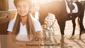  Presentation with happy image - Audience pleasing PPT theme consisting of image-of-cute-cheery-happy backdrop and a coral colored foreground