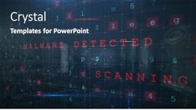  Presentation with cyber attack - Presentation enhanced with image-of-cyber-attack-warning background and a ocean colored foreground