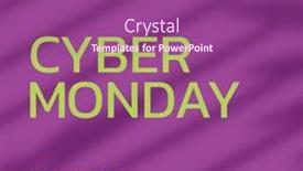  Presentation with promotions - Presentation theme featuring image-of-cyber-monday background and a violet colored foreground