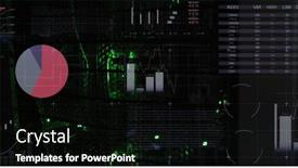  Presentation with green computing - Presentation theme featuring image-of-data-and-statistics background and a black colored foreground