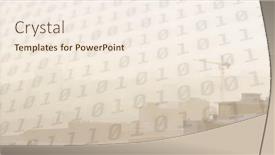  Presentation with image processing - PPT theme featuring image-of-data-processing-over background and a cream colored foreground