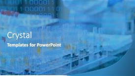  Presentation with data science - Slide deck having image-of-data-processing-over background and a teal colored foreground