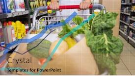  Presentation with digital image processing - Presentation design with image-of-data-processing-over background and a coral colored foreground