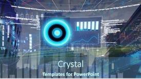  Presentation with data processing - PPT layouts having image-of-data-processing-over background and a ocean colored foreground