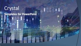  Presentation with data processing - Slides having image-of-data-processing-over background and a ocean colored foreground