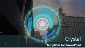  Presentation with processing - PPT theme enhanced with image-of-data-processing-over background and a ocean colored foreground