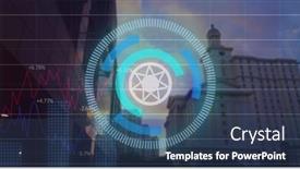  Presentation with digital image processing - Slide set with image-of-data-processing-over background and a ocean colored foreground
