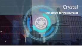  Presentation with image processing - PPT layouts featuring image-of-data-processing-over background and a seafoam green colored foreground