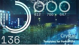  Presentation with image processing - Slide set consisting of image-of-data-processing-over background and a ocean colored foreground