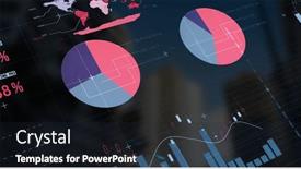  Presentation with connections - Slide deck with image-of-data-processing-over background and a wine colored foreground