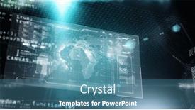  Presentation with image processing - Slides consisting of image-of-data-processing-over background and a teal colored foreground