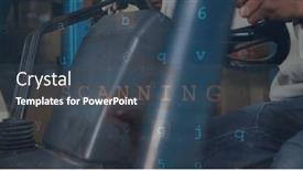  Presentation with image processing - Slides consisting of image-of-data-processing-over background and a ocean colored foreground