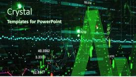  Presentation with green cloud computing - Slides consisting of image-of-data-processing-over background and a wine colored foreground