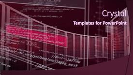  Presentation with connections - PPT layouts consisting of image-of-data-processing-over background and a wine colored foreground