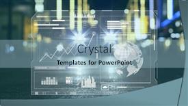  Presentation with image processing - Theme featuring image-of-data-processing-over background and a light blue colored foreground