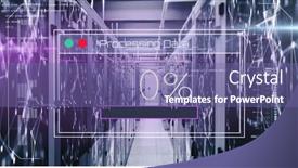  Presentation with image processing - Presentation having image-of-data-processing-over background and a violet colored foreground