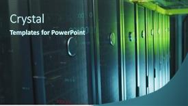  Presentation with servers - Presentation consisting of image-of-data-processing-over background and a tawny brown colored foreground