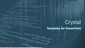  Presentation with digital image processing - Slide deck consisting of image-of-data-processing-over and a ocean colored foreground