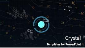  Presentation with market data - Theme consisting of image-of-data-processing-round background and a black colored foreground