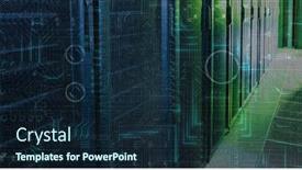  Presentation with image processing - Presentation design enhanced with image-of-data-processing background and a wine colored foreground