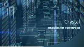  Presentation with image processing - Slide set enhanced with image-of-data-processing background and a ocean colored foreground