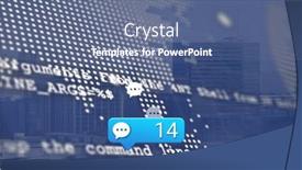  Presentation with social science - Presentation design having image-of-data-processing background and a ocean colored foreground