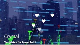  Presentation with social science - PPT theme with image-of-data-processing background and a navy blue colored foreground