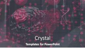  Presentation with digital image processing - Slide deck with image-of-data-processing background and a dark gray colored foreground