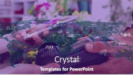  Presentation with digital image processing - Theme with image-of-data-processing background and a  colored foreground