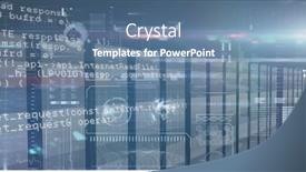  Presentation with digital image processing - Slides enhanced with image-of-data-processing background and a ocean colored foreground