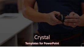  Presentation with digital image processing - Presentation theme enhanced with image-of-data-processing background and a wine colored foreground