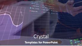  Presentation with digital image processing - Presentation theme having image-of-data-processing background and a tawny brown colored foreground