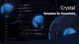  Presentation with data processing - PPT layouts consisting of image-of-data-processing background and a black colored foreground