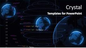  Presentation with data processing - Theme having image-of-data-processing background and a black colored foreground
