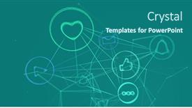  Presentation with connections - Presentation theme enhanced with image-of-data-processing background and a ocean colored foreground