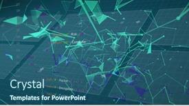  Presentation with image processing - PPT layouts with image-of-data-processing background and a ocean colored foreground