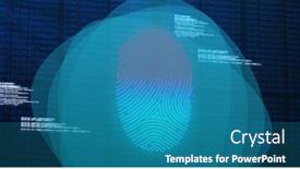  Presentation with digital image processing - Slide set consisting of image-of-data-processing background and a teal colored foreground