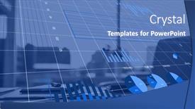  Presentation with image processing - Presentation theme featuring image-of-data-processing background and a teal colored foreground