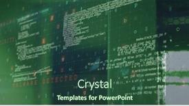  Presentation with servers - Slide set enhanced with image-of-data-processing background and a ocean colored foreground