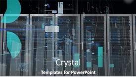  Presentation with connections - Presentation theme consisting of image-of-data-processing background and a ocean colored foreground