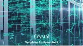  Presentation with connections - Presentation theme enhanced with image-of-data-processing background and a ocean colored foreground