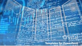  Presentation with connections - Slide set enhanced with image-of-data-processing background and a teal colored foreground