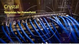  Presentation with scope - Theme enhanced with image-of-data-processing background and a wine colored foreground