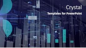  Presentation with connections - Presentation theme having image-of-data-processing background and a navy blue colored foreground