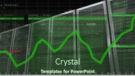  Presentation with connections - Slide deck with image-of-data-processing background and a tawny brown colored foreground