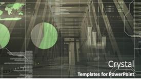  Presentation with connections - Presentation theme featuring image-of-data-processing background and a dark gray colored foreground
