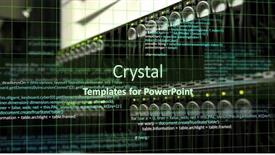  Presentation with image processing - Slides featuring image-of-data-processing background and a tawny brown colored foreground